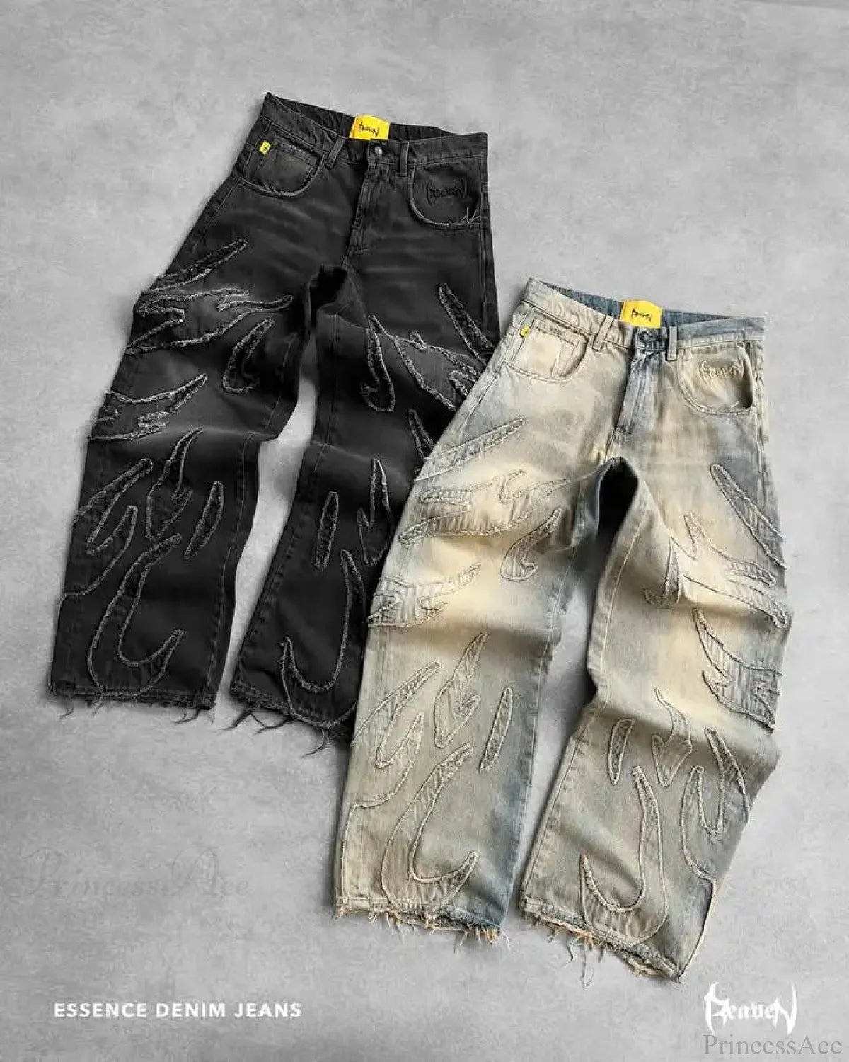 Y2k Gothic Tear Embroidered Pant