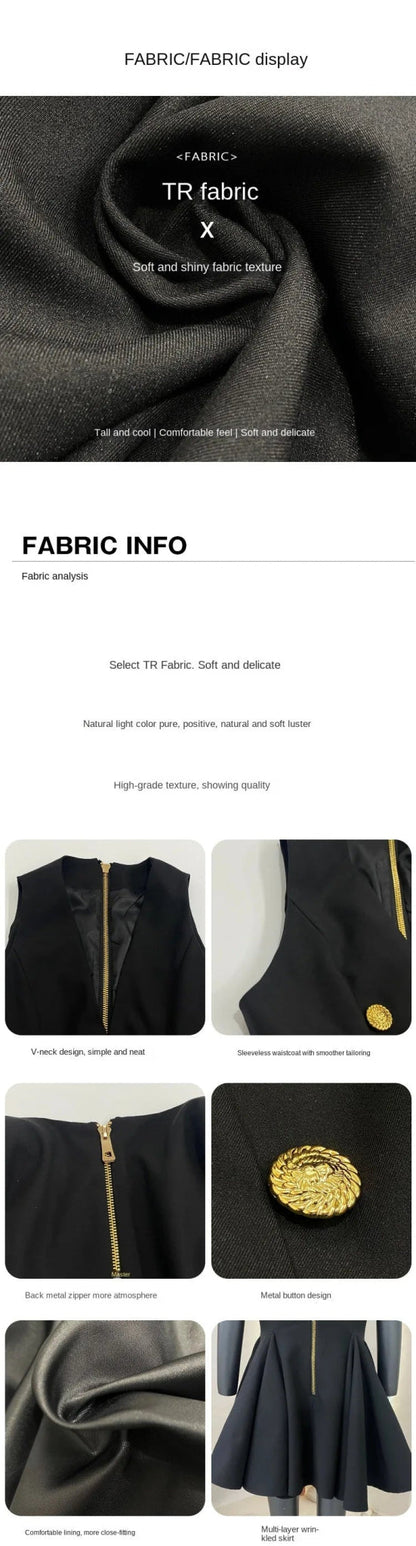 Y2k Retro V-neck Sleeveless Dress