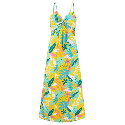 Cynthia V-neck Maxi Dress - Yellow